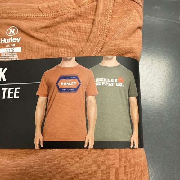 NEW Hurley Men's L 2-Pack Graphic Tee Classic Fit Cotton - Picture 3 of 5